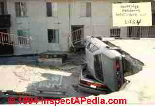 Parking lot collapse, 1995 LA Northridge Earthquake (C) Daniel Friedman